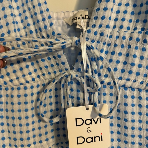 Azure Davi & Dani polka dot blue and white dress ! - Picture 6 of 9